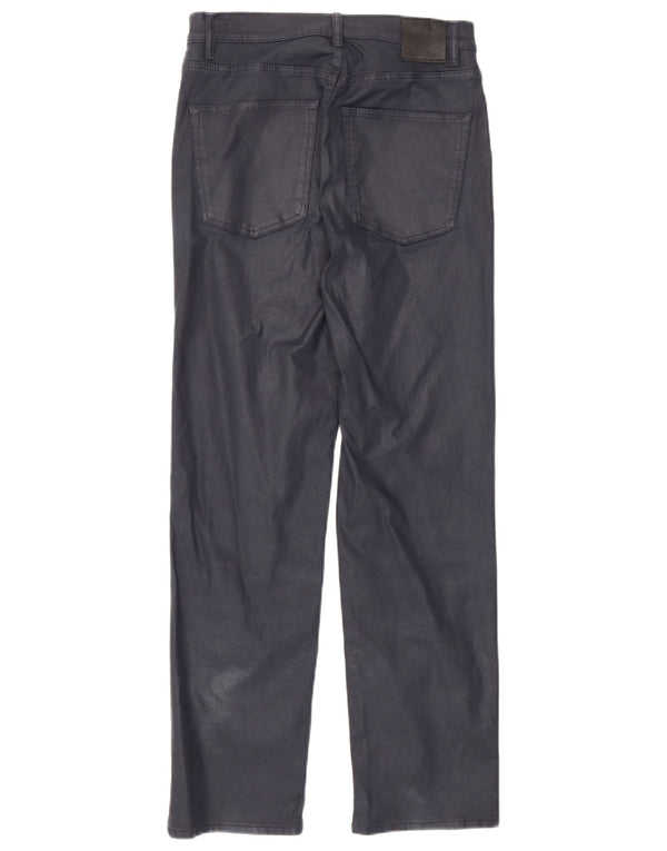 Massimo Dutti Damen gerade gewachste Freizeithose EU 36 XS W26 L27 Marine B