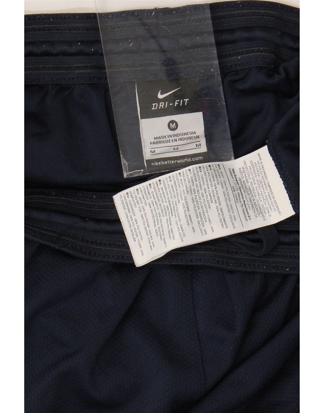 NIKE Mens England Sport Shorts Medium Navy Blue Polyester