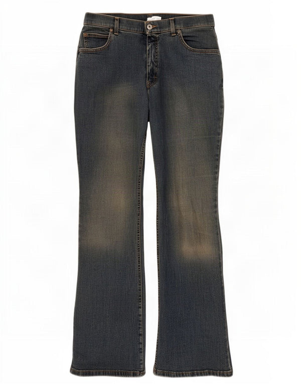 Marks & Spencer Damen Bootcut Jeans UK 16 Large W32 L31 Blaue Baumwolle