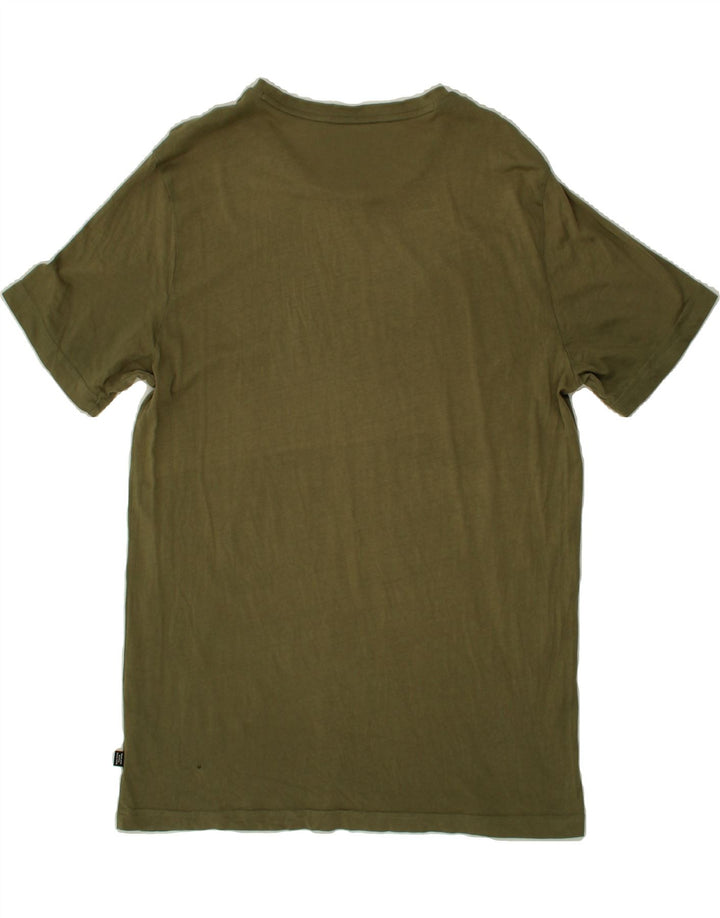 PUMA Mens Graphic T-Shirt Top Large Khaki Cotton Vintage Puma and Second-Hand Puma from Messina Hembry 