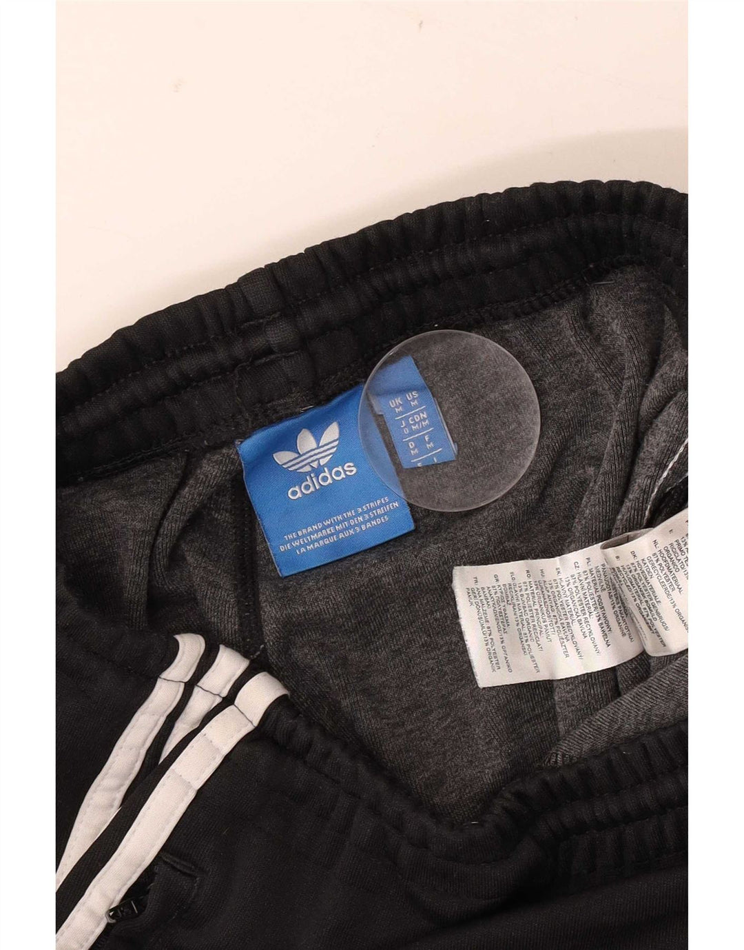 Adidas Mens Tracksuit Trousers Joggers Medium  Black Polyester