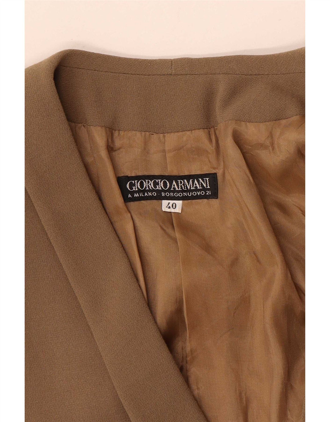 Giorgio Armani Womens Blazer Jacket EU 40 Medium Beige