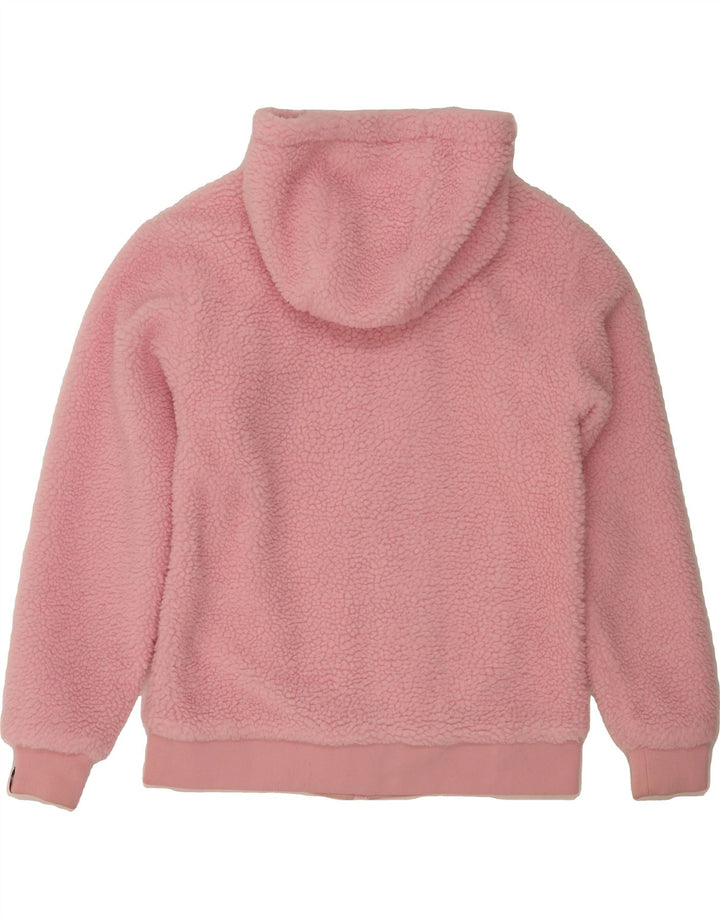 ELLESSE Womens Hooded Fleece Jacket UK 6 XS Pink Polyester Vintage Ellesse and Second-Hand Ellesse from Messina Hembry 