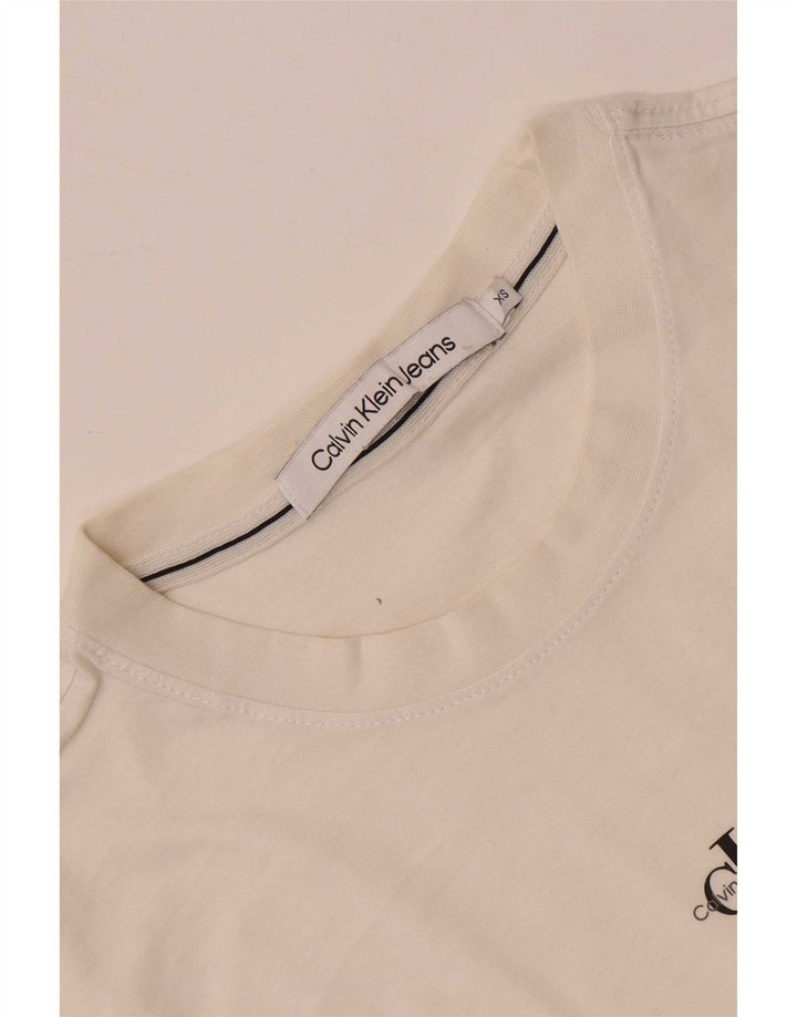 Calvin Klein Jeans Mens T-Shirt Top XS White