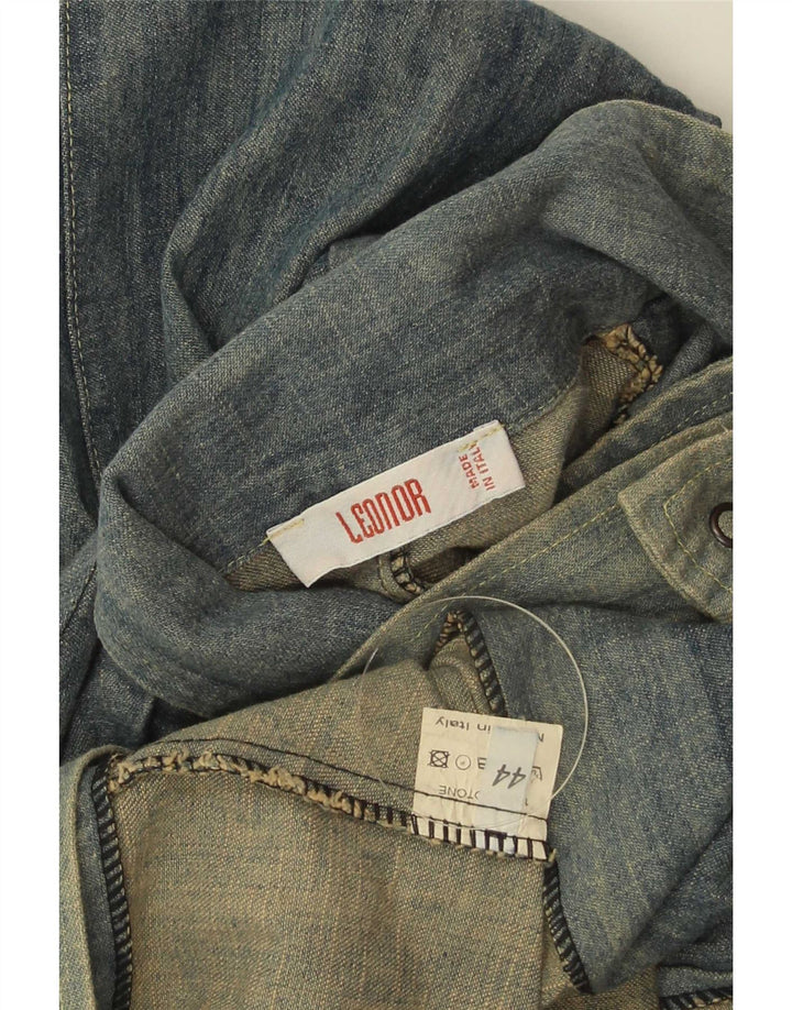 Giacca Denim Donna Leonor IT 44 Blu Medio Cotone