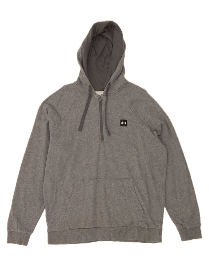 UNDER ARMOUR Mens Hoodie Jumper Large Grey Cotton Vintage Under Armour and Second-Hand Under Armour from Messina Hembry 