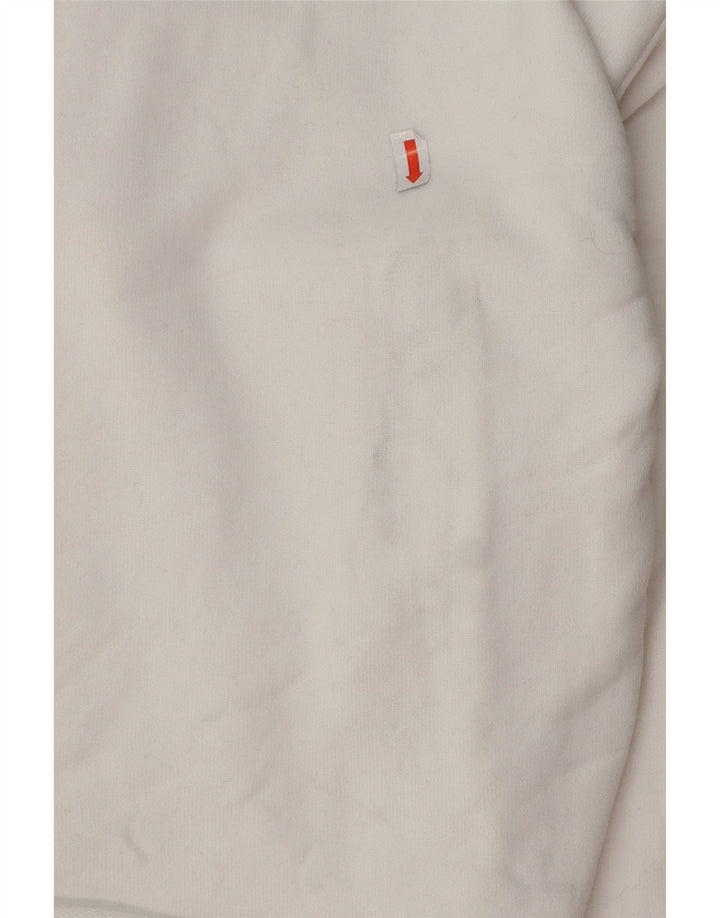 LEVI'S Womens Oversized Crop Hoodie Jumper UK 14 Medium White Cotton