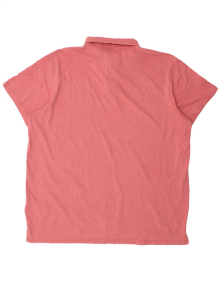 WEIRD FISH Mens Polo Shirt XL Pink Cotton