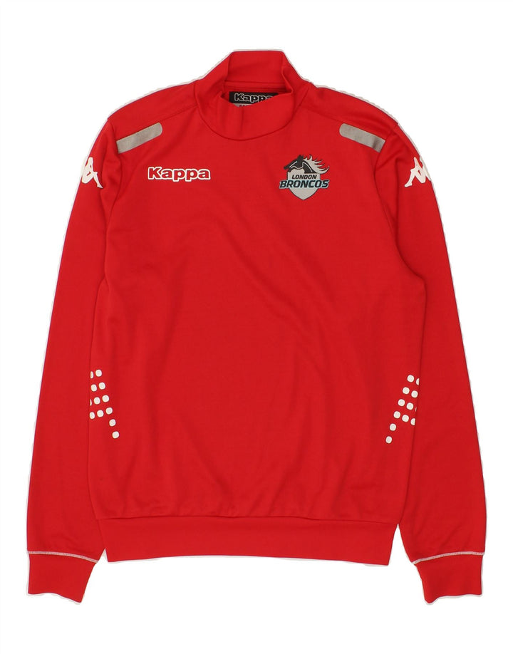 KAPPA Mens Broncos Graphic Sweatshirt Jumper Medium Red Polyester Vintage Kappa and Second-Hand Kappa from Messina Hembry 