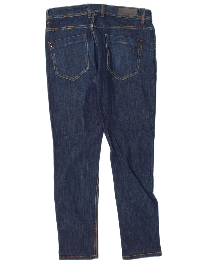 Vintage Mens Slim Jeans IT 48 Medium W34 L30 Navy Blue Cotton