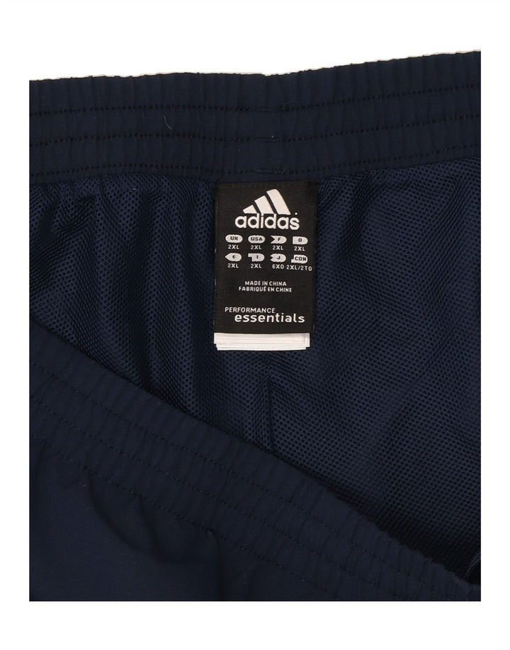 ADIDAS Mens Climalite Sport Shorts 2XL  Navy Blue Polyester Vintage Adidas and Second-Hand Adidas from Messina Hembry 