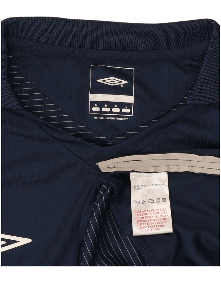 Umbro Herre Top Langærmet Medium Marineblå Stribet Polyester