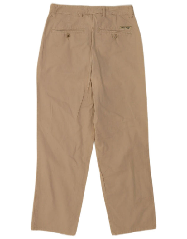 Tommy Hilfiger Mens Tapered Casual Trousers W30 L26 Beige Cotton