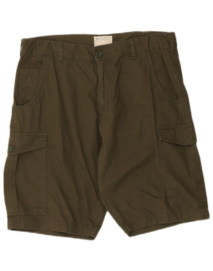 Pantaloncini cargo da uomo Mountain Warehouse W34 Large in cotone kaki
