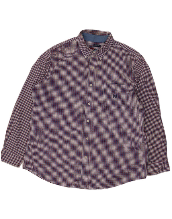 Camisa masculina Chaps XL azul algodão guingão