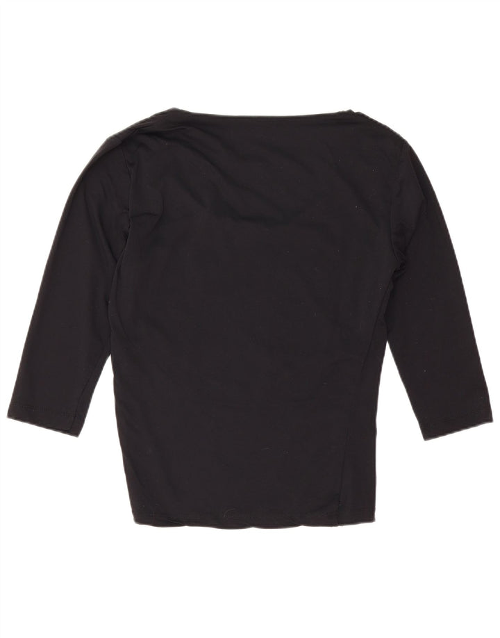 Guess Damen-Top mit 3/4-Ärmeln, Größe 3 XS, Schwarz