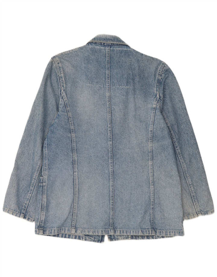 Giacca blazer in denim a 1 bottone da donna Bianca Maria Caselli UK 14 Blu medio