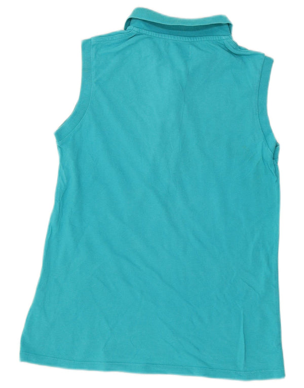 Kappa Polo sans manches pour femme UK 12 Coton turquoise moyen