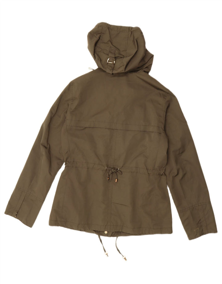 MASSIMO DUTTI Giacca Parka da donna con cappuccio UK 16 Large Verde Poliestere