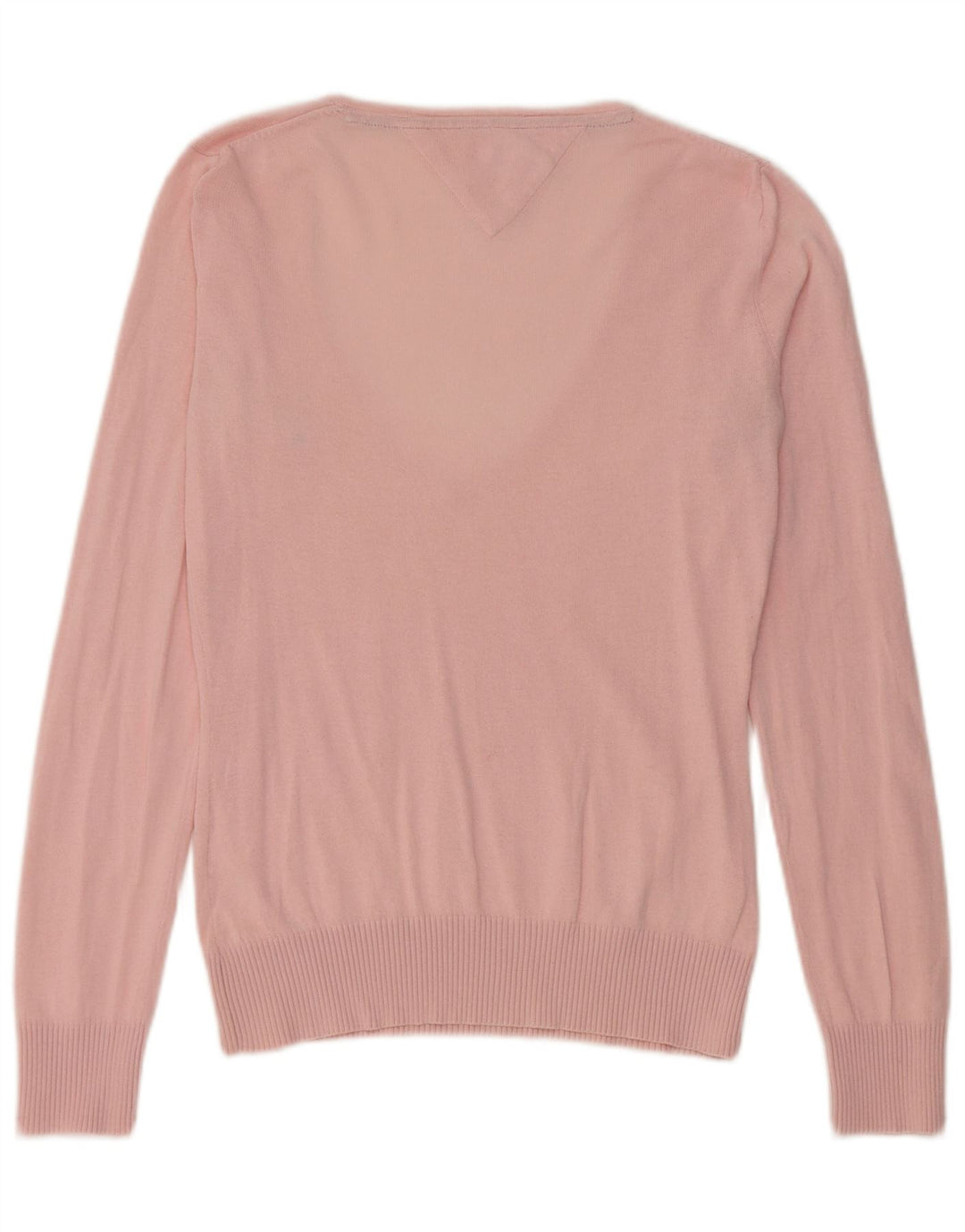 Tommy Hilfiger Womens V-Neck Jumper Sweater UK 12 Medium Pink