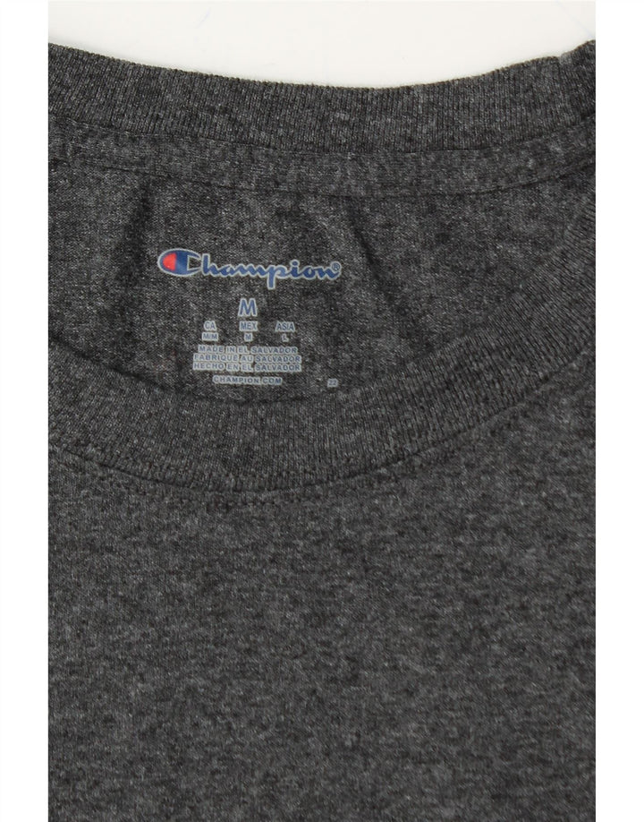 CHAMPION Mens Wisconsin Graphic T-Shirt Top Medium Grey Cotton Vintage Champion and Second-Hand Champion from Messina Hembry 