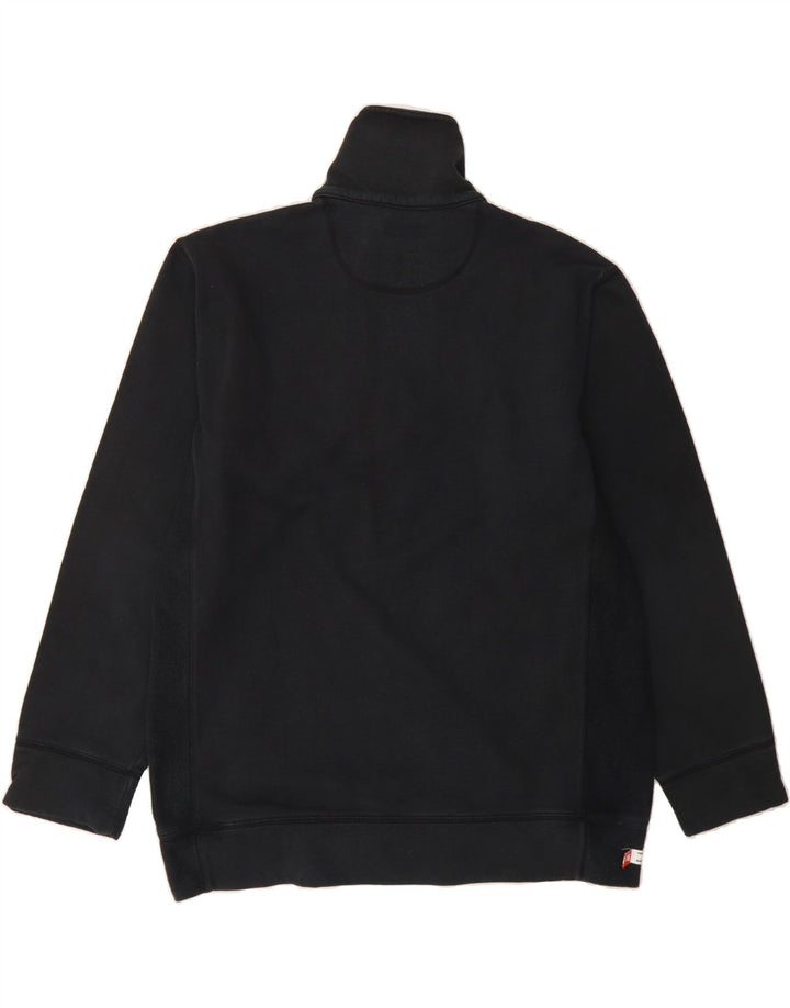 GAS Mens Zip Neck Sweatshirt Jumper Medium Black Cotton Vintage Gas and Second-Hand Gas from Messina Hembry 