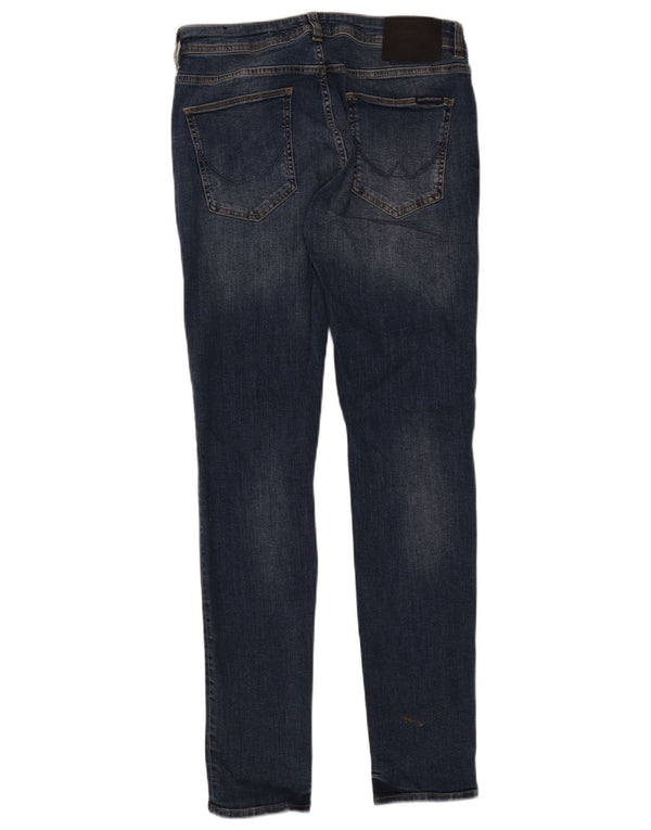 Superdry Womens Skinny Jeans W32 L32 Blue Cotton