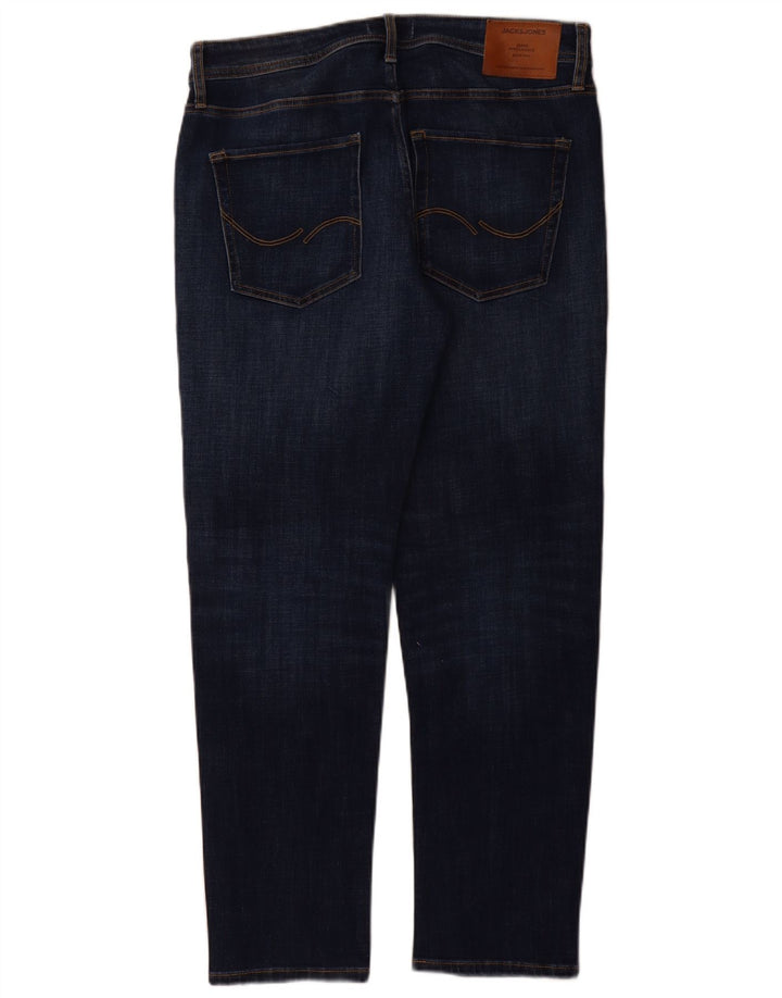 Jack & Jones Mens Slim Jeans W34 L32 Blue Cotton
