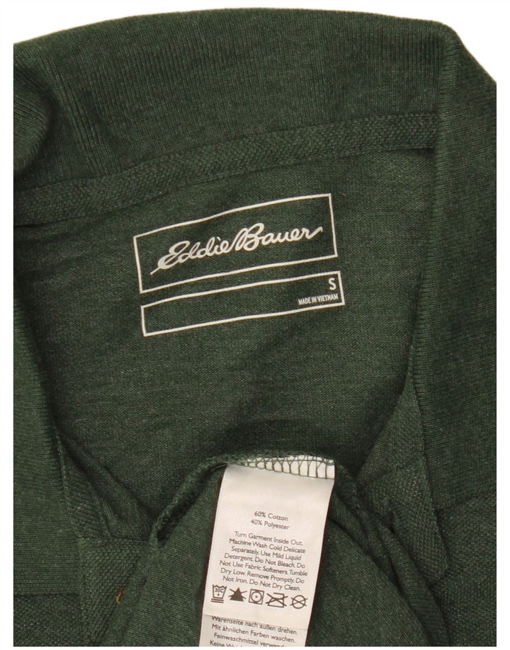 EDDIE BAUER Mens Polo Shirt Small Green Cotton