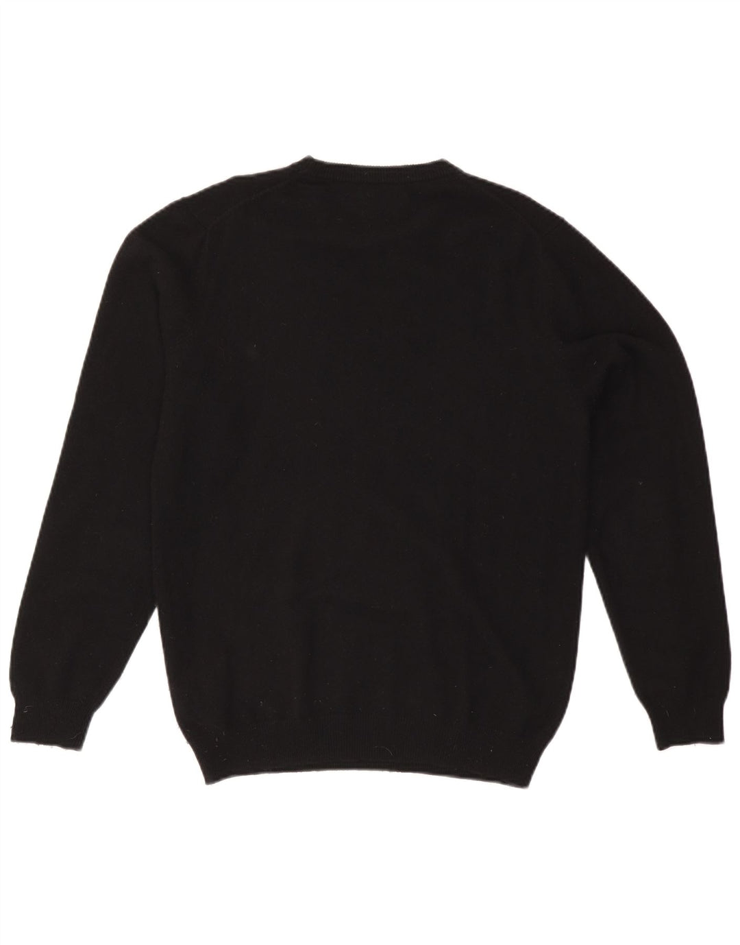 Zara Mens Crew Neck Jumper Sweater Large Black Cashmere