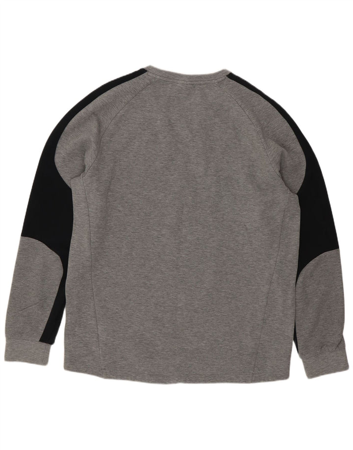 Puma Mens Top Long Sleeve Large Grey Colourblock Cotton