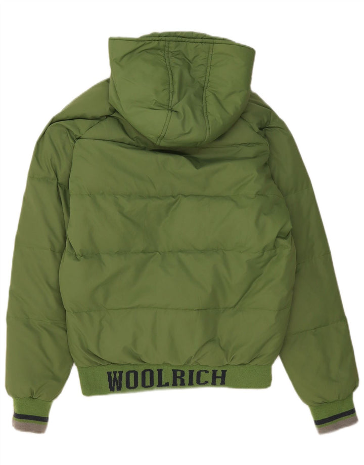 Woolrich drenge grafisk polstret hættejakke 13-14 år Grøn