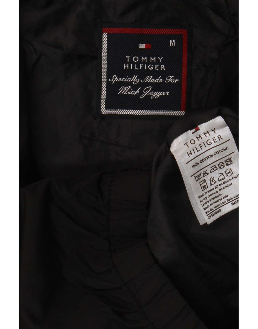 Tommy Hilfiger Masculino Mick Jagger Graphic Bomber Jacket Reino Unido 38 Médio Preto