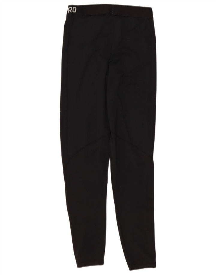 Nike Dame Dri Fit Grafiske Leggings UK 12 Medium Sort Polyester