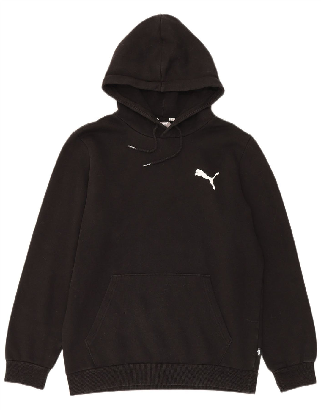 Puma Mens Hoodie Jumper Small Black Cotton