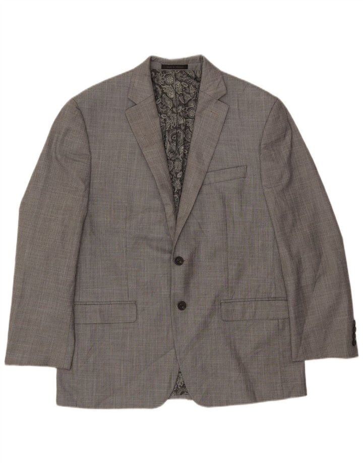 Jachetă Blazer pentru bărbați Chaps cu 2 nasturi UK 40, mare, gri, poliester chevron