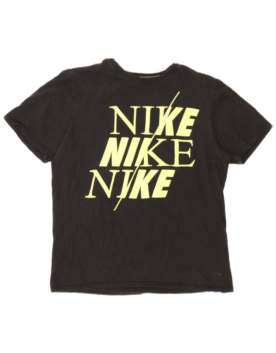Nike Womens Athletic Cut Graphic T-Shirt Top UK 14 Medium Black