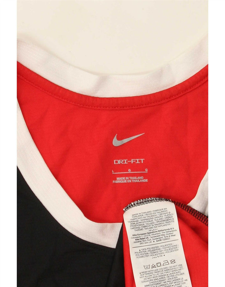 Мужской жилет с графическим рисунком Nike, большой красный полиэстер с цветными блоками