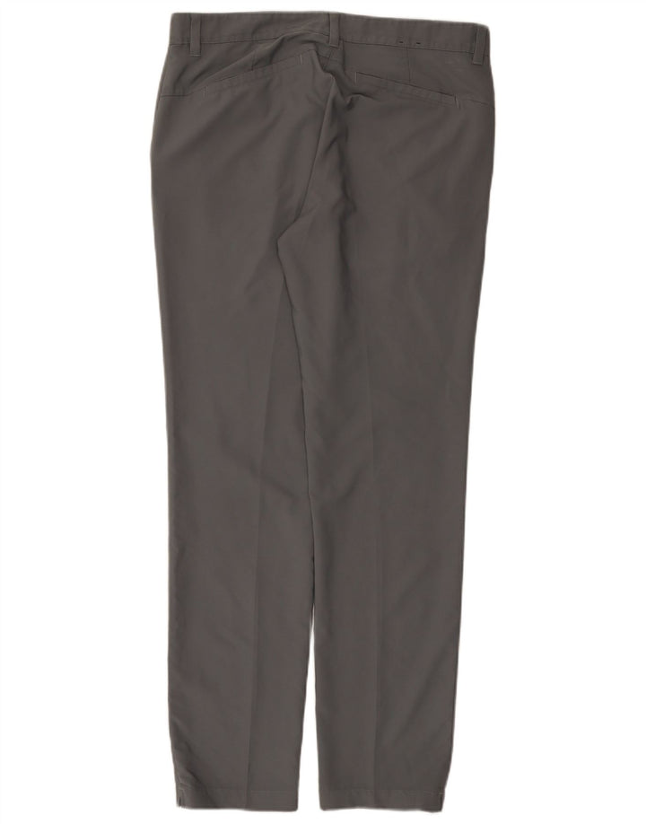 Adidas Mens Slim Chino Trousers W32 L32 Grey Polyester
