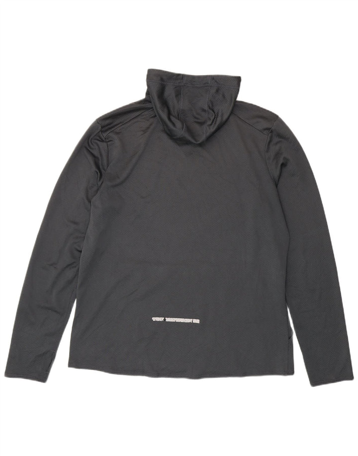 Russell Athletic Mens Dri-Power Hoodie Jumper Large Grey Polyester