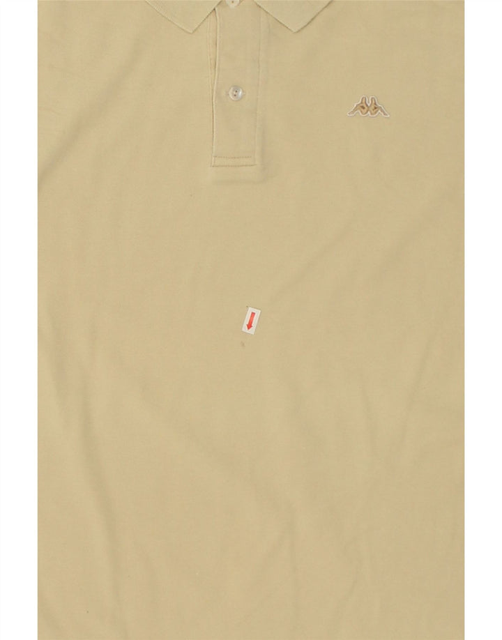 KAPPA Mens Polo Shirt XL Beige Cotton | Vintage Kappa | Thrift | Second-Hand Kappa | Used Clothing | Messina Hembry 