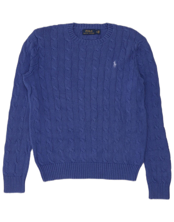 Polo Ralph Lauren Mens Crew Neck Jumper Sweater Small Blue Cotton