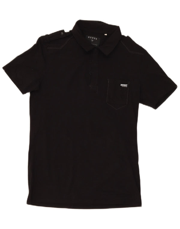 Camisa polo militar masculina Guess UK 34 XS algodão preto