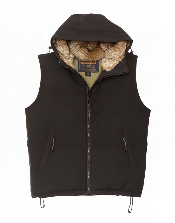 Woolrich Chaleco acolchado con capucha para mujer UK 42 XL Algodón azul marino