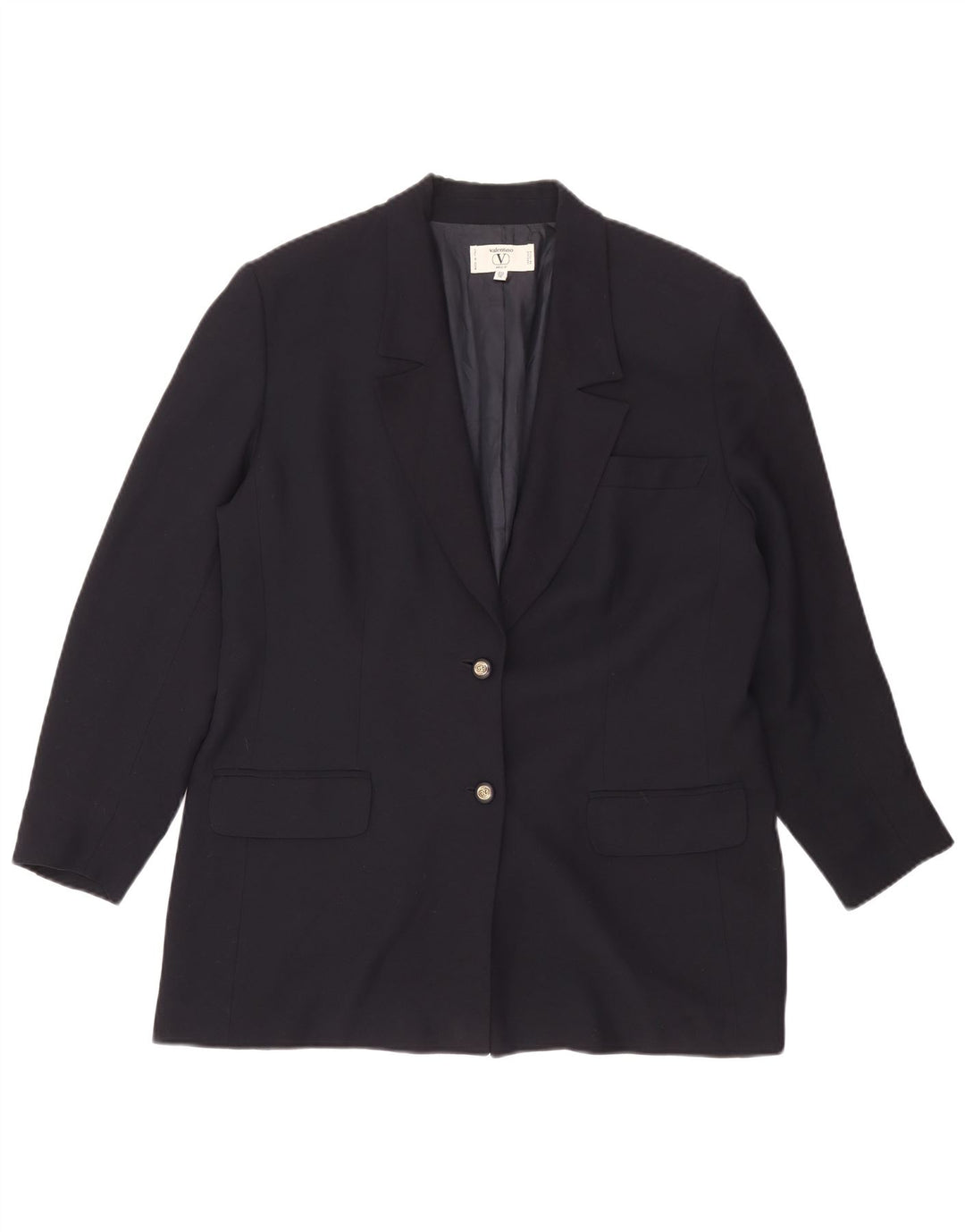 Valentino Γυναικείο Μπουφάν Blazer με 2 Κουμπιά IT 50 XL Navy Blue Viscose