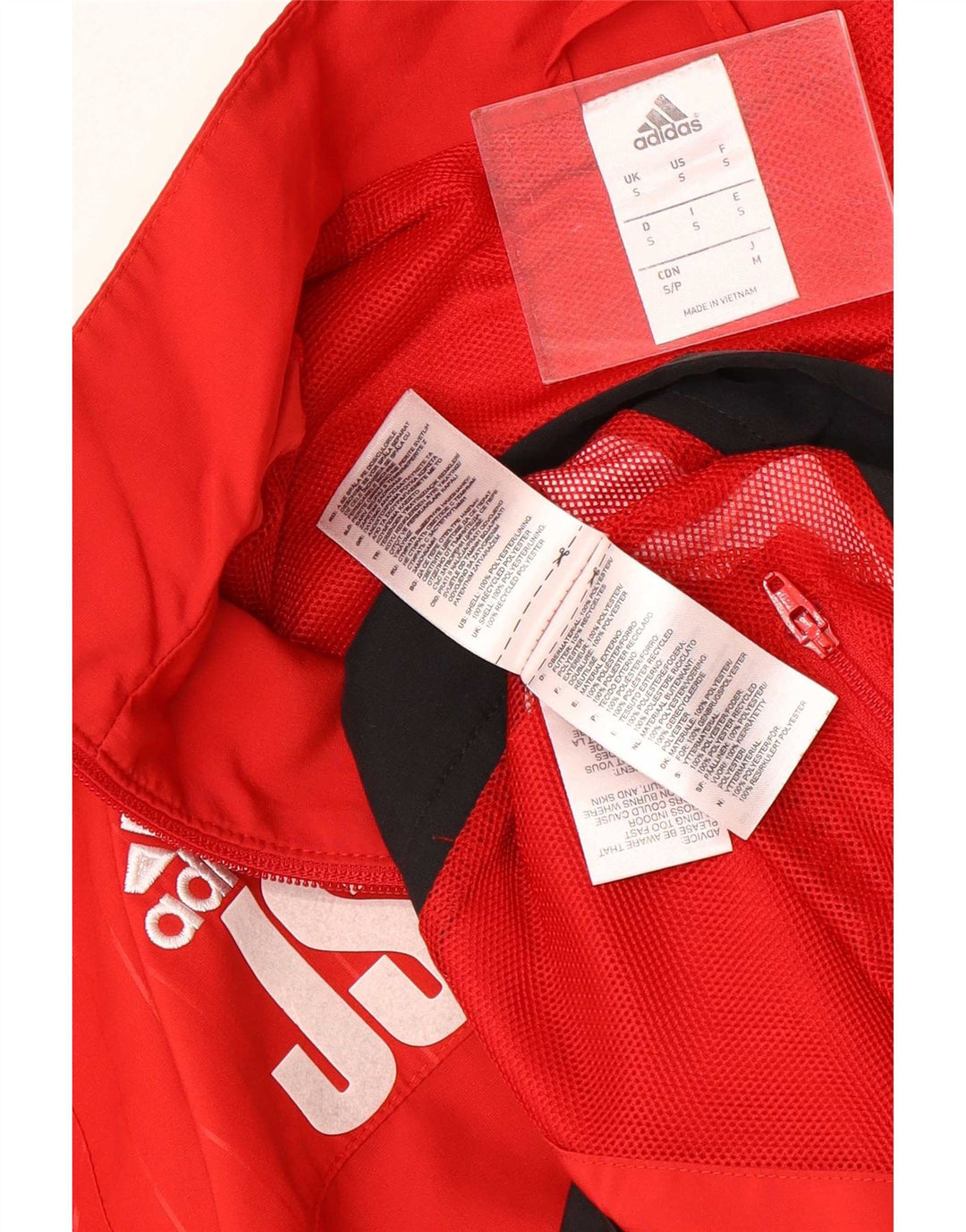 Adidas Mens TSV Loccum Tracksuit Top Jacket Small Red Colourblock Polyester