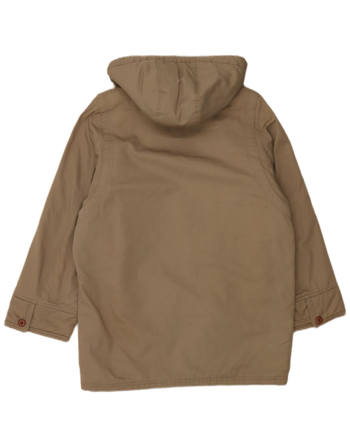 Faciba Mens Hooded Overcoat IT 54 2XL Khaki Polyester
