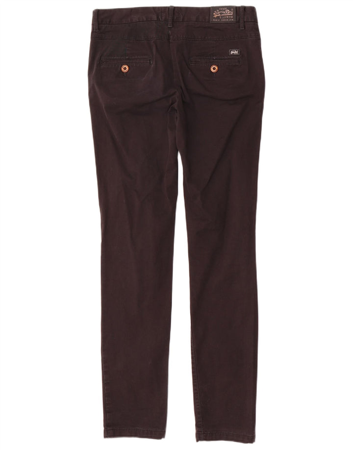 SUPERDRY Womens Slim Chino Trousers Small W27 L31 Black