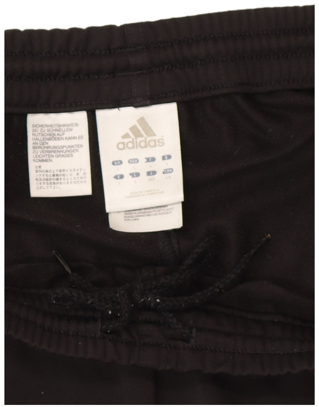 Adidas Mens Tracksuit Trousers Large Black Polyester