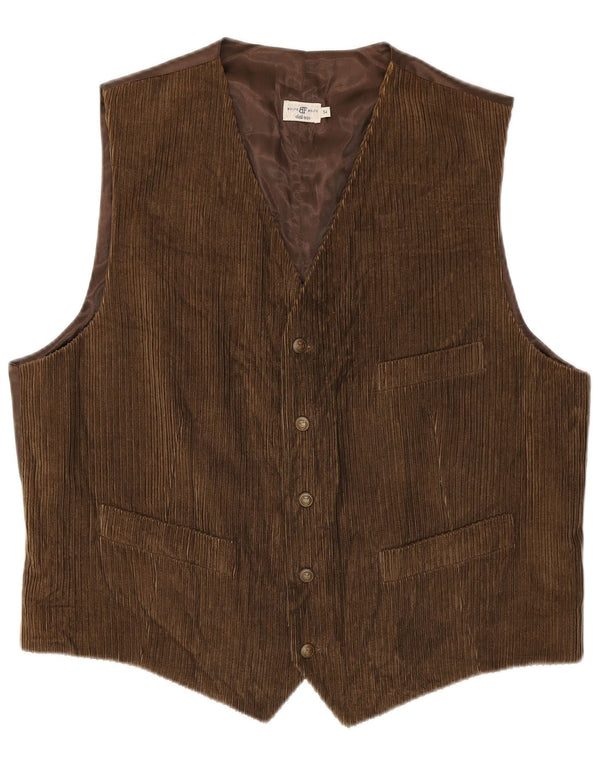 Belfe & Mens Gilet En Velours Côtelé IT 54 XL Kaki Coton